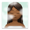 Woman in Steamy Room- Medium-Dark Skin Tone emoji on LG